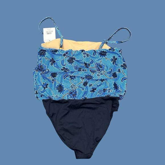 Dolfin Aquashape $79 Printed Blouson One-Piece Swimsuit size 16 Amor-capri - Picture 5 of 10